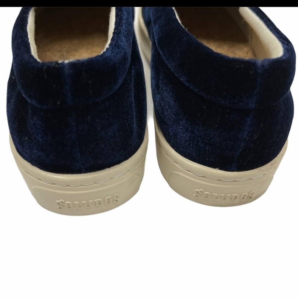 Soludos Blue Velvet Sheep Shoes Slip-on 8.5 - Picture 3 of 9